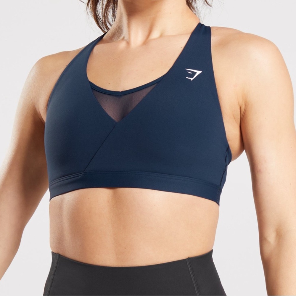 Gymshark Women's Black Crossover Sports Bra